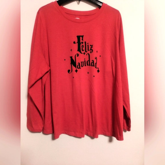[5x20] Holiday Feliz Navidad Top / Size 2X/ NWOT - Picture 1 of 4